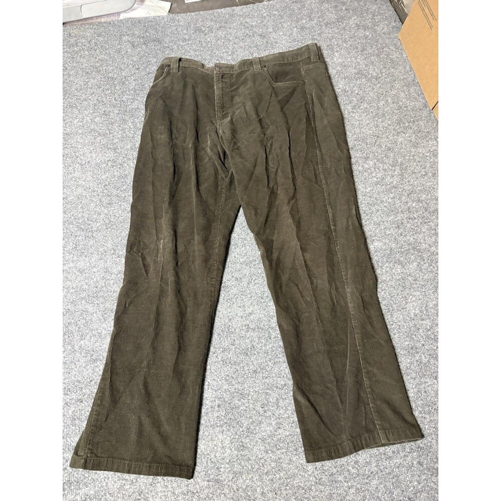 Woolrich Chino Pants Mens 38x34 Dark Loden Green Corduroy Regular Fit Casual